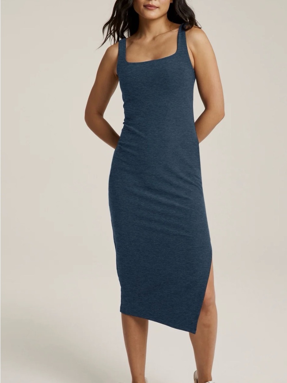 Beyond Yoga Spacedye Icon Midi Dress size Small in Nocturnal Navy